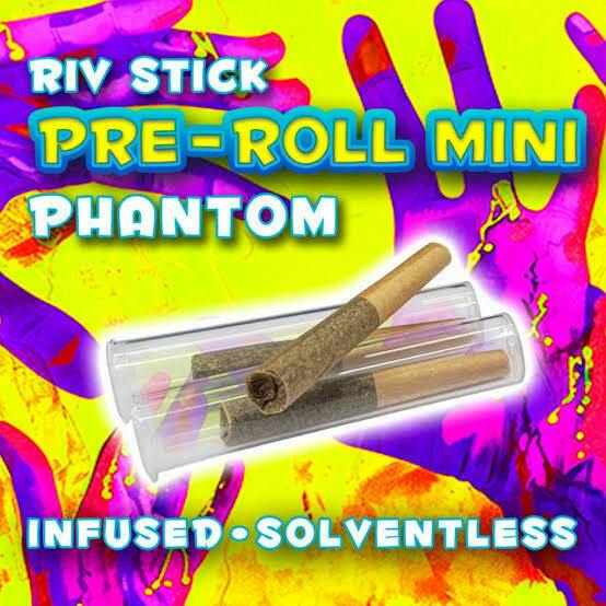 RIVIERA CREEK - Phantom Solventless Indica Infused Pre Roll 3 Pack Minis