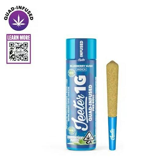 JEETER - Blueberry Kush Quad Infused Rosin Indica Pre Roll