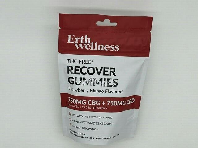 Erth Wellness | Recover Gummies THC Free | 30 Pack