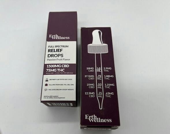 Erth Wellness | Relief | 1500mg | THC/CBD Drops