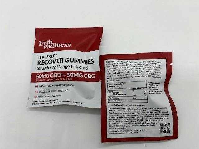 Erth Wellness | Recover Gummies THC Free | 2 Pack