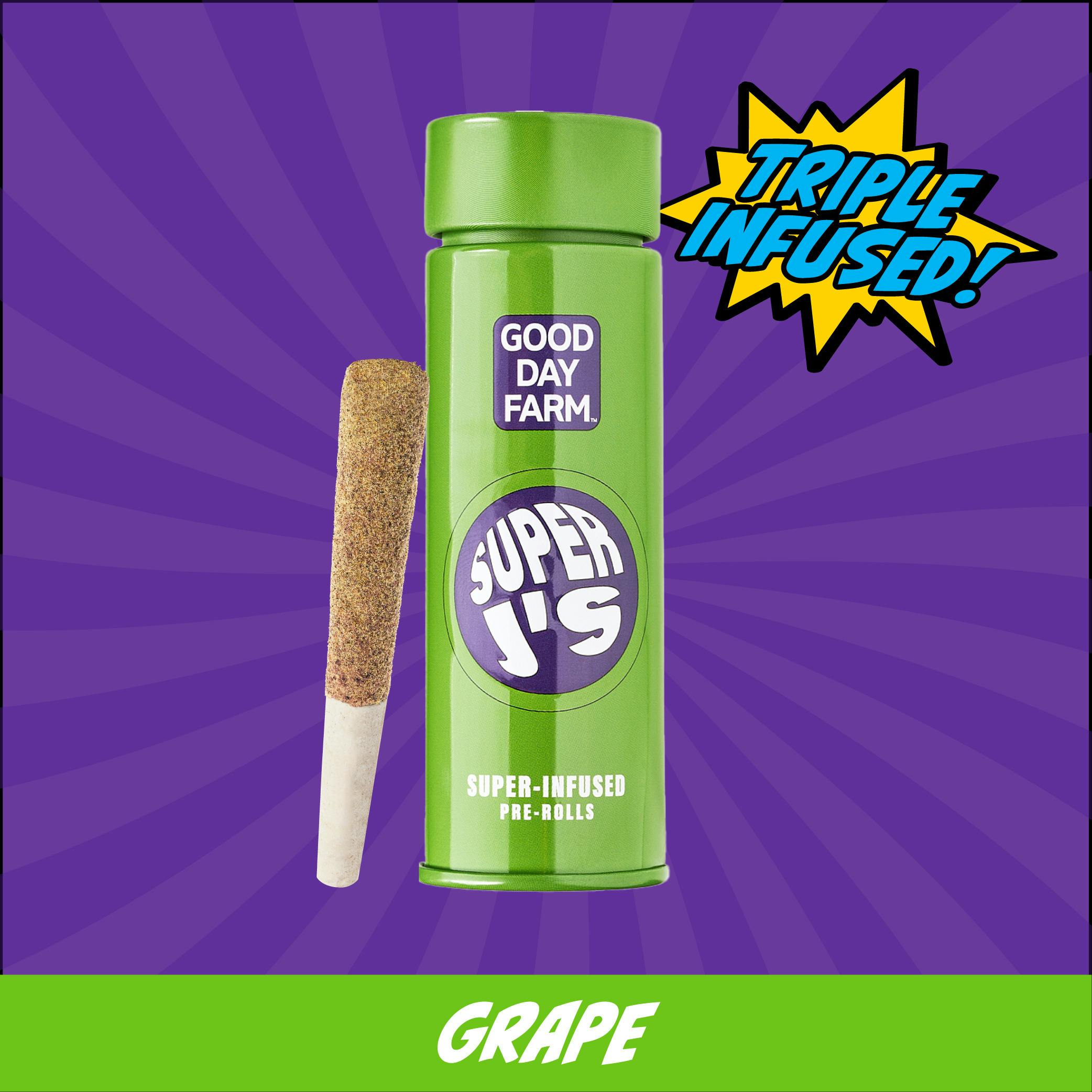 GDF: Infused Pre-Roll Pack | Cosmic Grape x Gaschata #01 | Super J's | 0.5g ea | 5pk