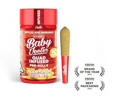 JEETER - INFUSED PREROLL MULTIPACK - QUADS APPLES & BANANAS - 2.5G