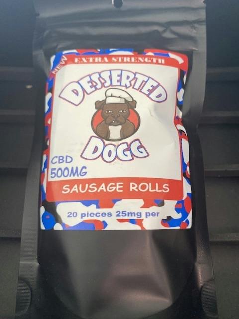 EXTRA STRENGTH SAUSAGES ROLLS 500MG CBD - DESSERTED DOGG