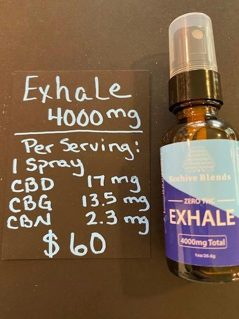 Exhale Anxiety CBD/ CBG/CBN Tincture 4000mg