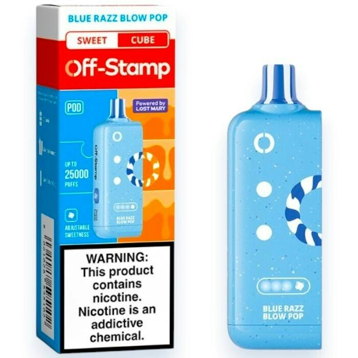Poppin Blue Razz Off-Stamp Cube 25K nicVape