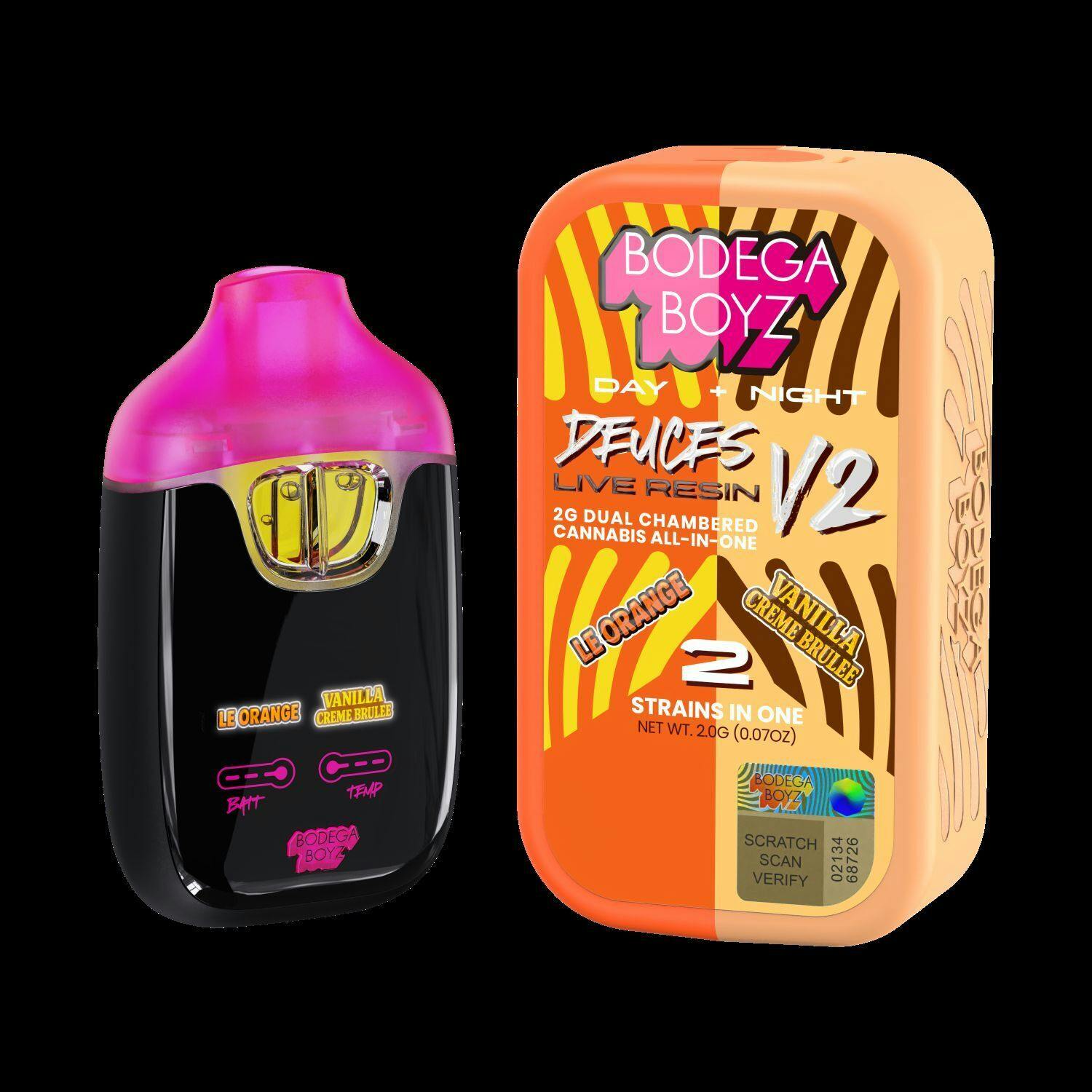 BODEGA BOYZ - DEUCES V2 - LE ORANGE & VANILLA CREME BRULEE - 2g