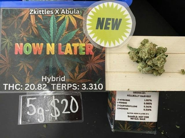 Now N Later 5g Units $20 Hillbilly Harvest