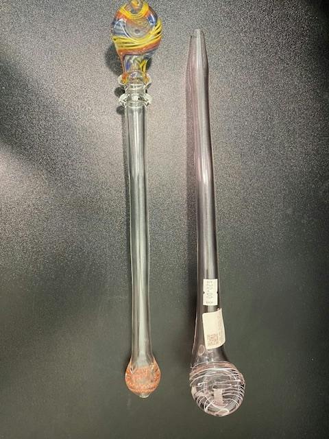 GLASS 14" SHERLOCK HAND PIPE