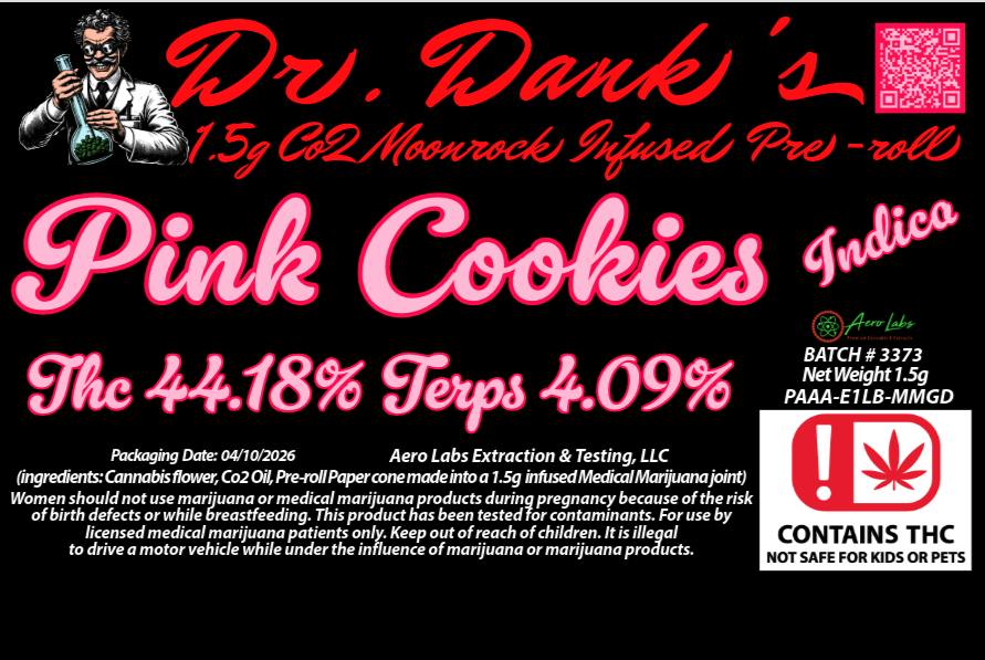 Pink Cookies - Dr. Dank's 1.5g Infused Pr 3/$30