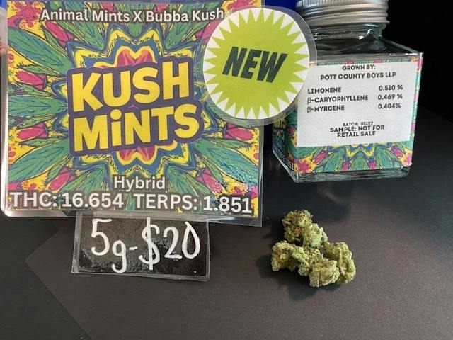 Kush Mints 5 Grams flower by Pott County Boys