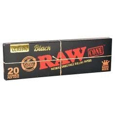 Raw Black Cones - 20 Pack