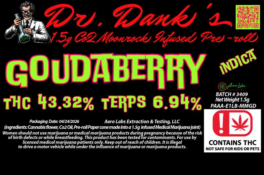 GOUDABERRY 1.5G INFUSED P.R. - DR. DANK