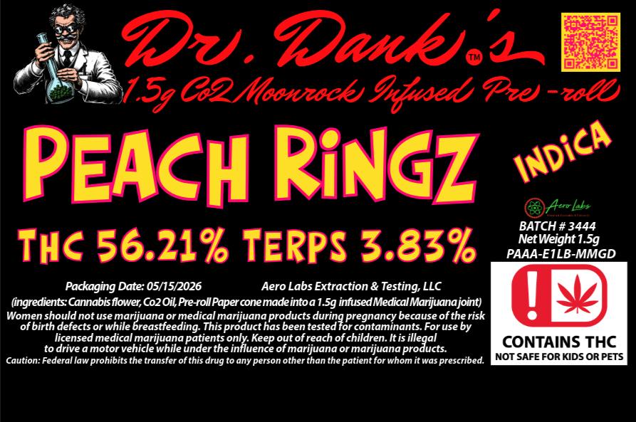 PEACH RINGZ 1.5G INFUSED P.R. - DR. DANK 3/$30