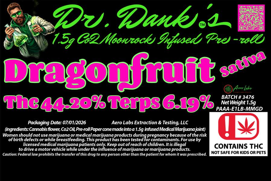 Dr. Dank's 1.5g Infused Pr - Dragonfruit