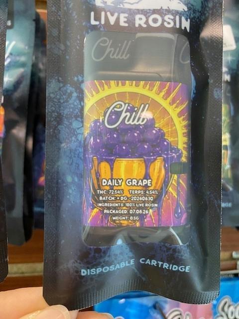 Daily Grape - .5g- Live Rosin Cartridge - Chill