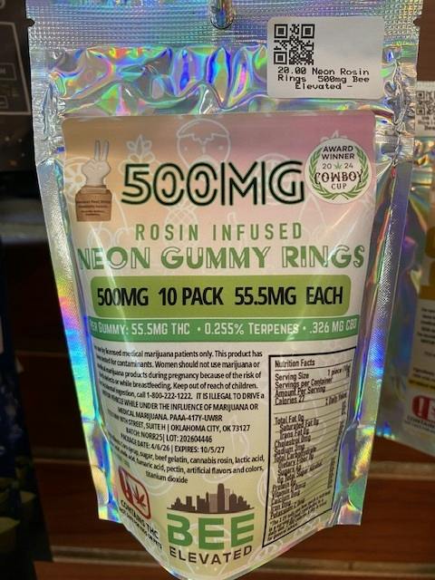 Neon Rosin Rings 500mg Bee Elevated -