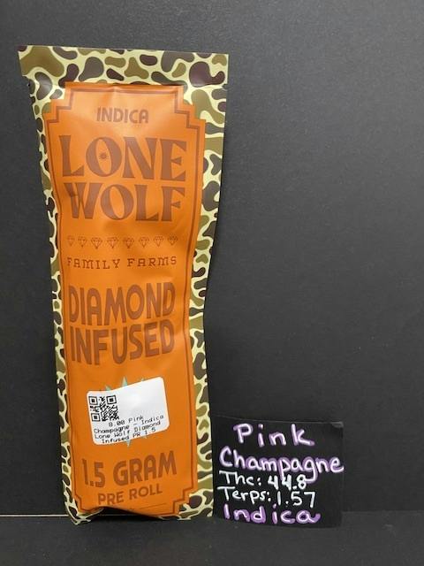 Pink Champagne - Indica Lone Wolf Diamond Infused PR 1.5
