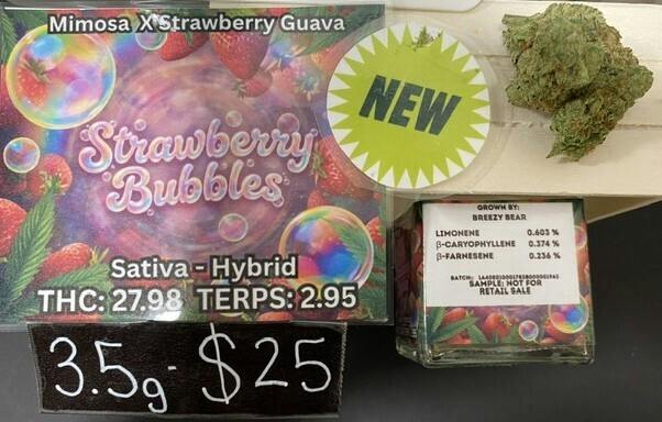 STRAWBERRY BUBBLES 3.5G - BREEZY BEAR