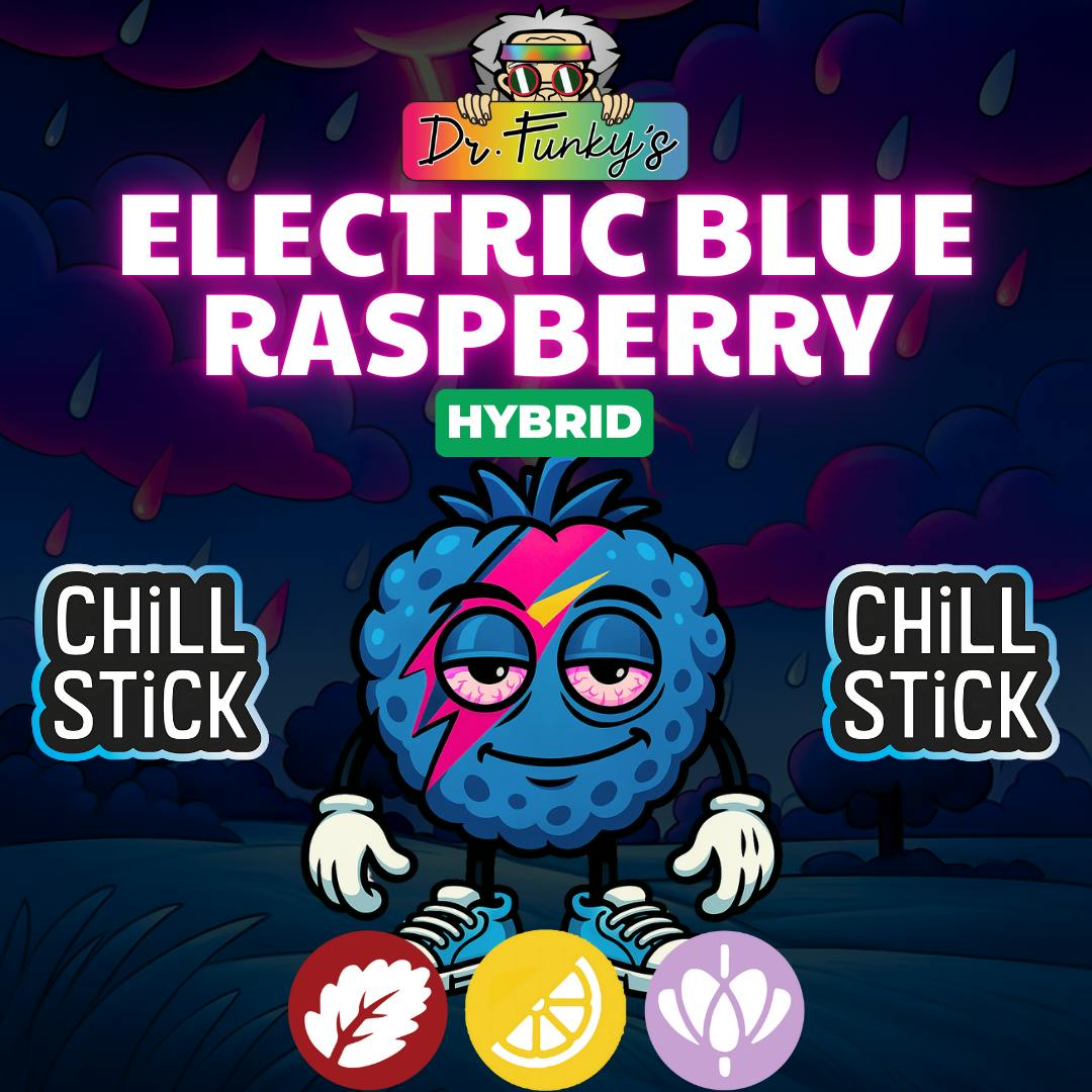 Electric Blue Raspberry Dr. Funky's preroll Chill Stick