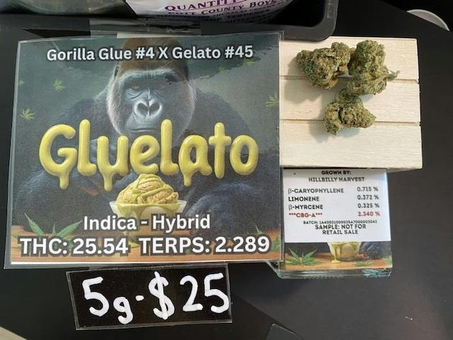 Gluelato 5g/$25 30g/$100 Hillbilly Harvest