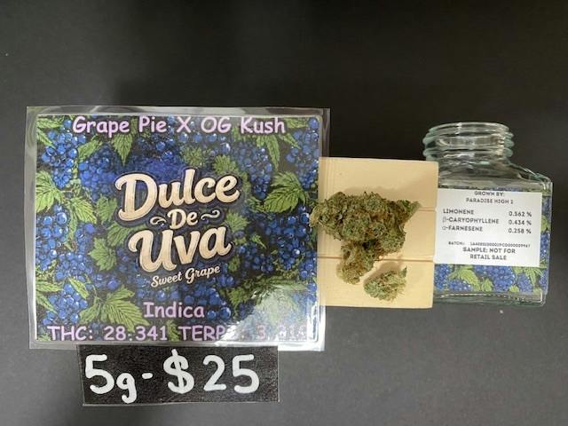 DULCE DE UVA 5 grams flower by Paradise High 5g/$25