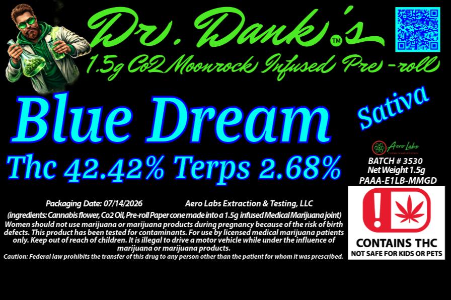 Blue Dream Dr. Dank's 1.5g CO2 Infused Pr 3/$30