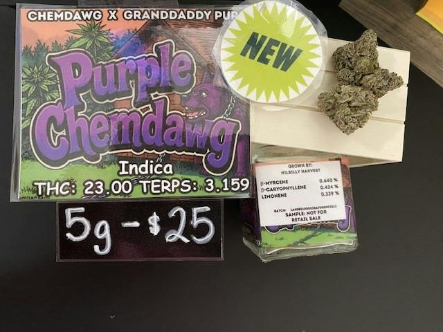 Purple Chemdawg 5 Grams Hillbilly Harvest 5g/$25 30g/$100