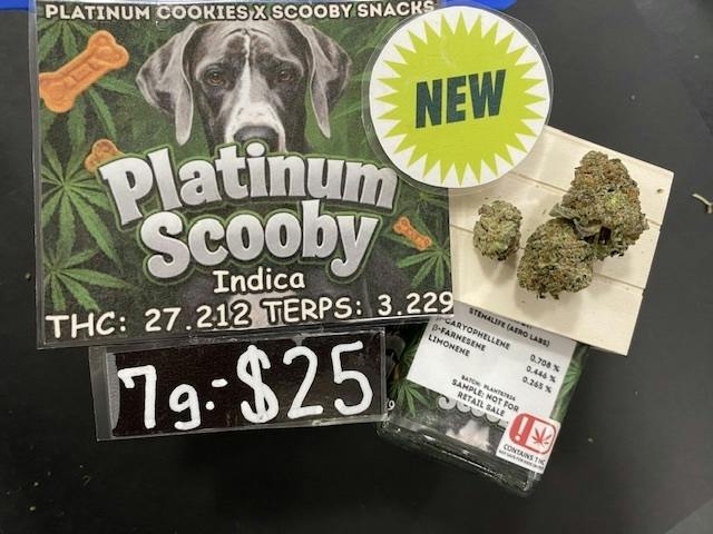 Platinum Scooby 7 g Flower by Aero Labs $70 oz