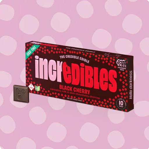 Incredibles - Black Cherry 1:1 CBD Chocolate Bar - 10ct