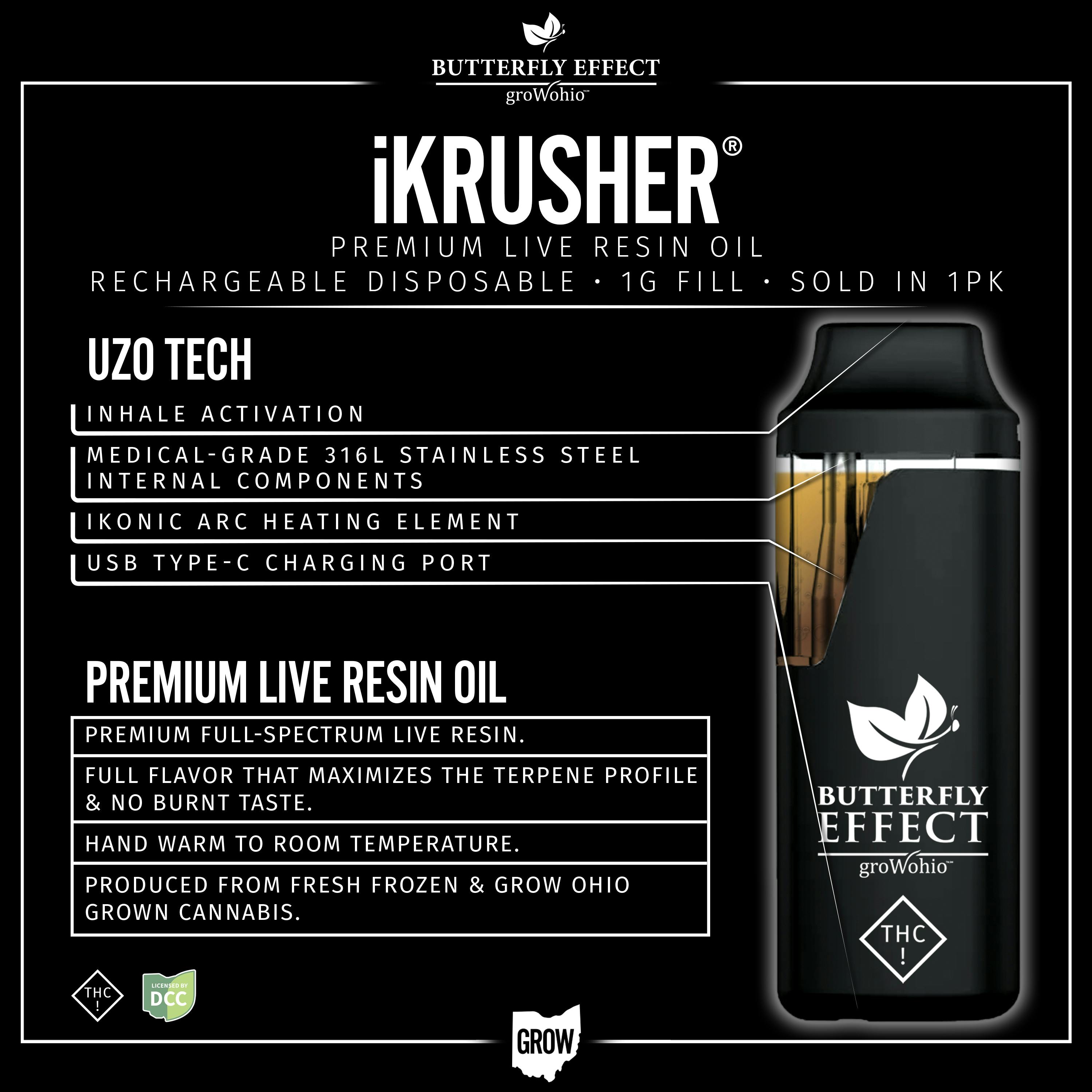 Butterfly Effect - PM Live Resin iKrusher Disposable - 1g