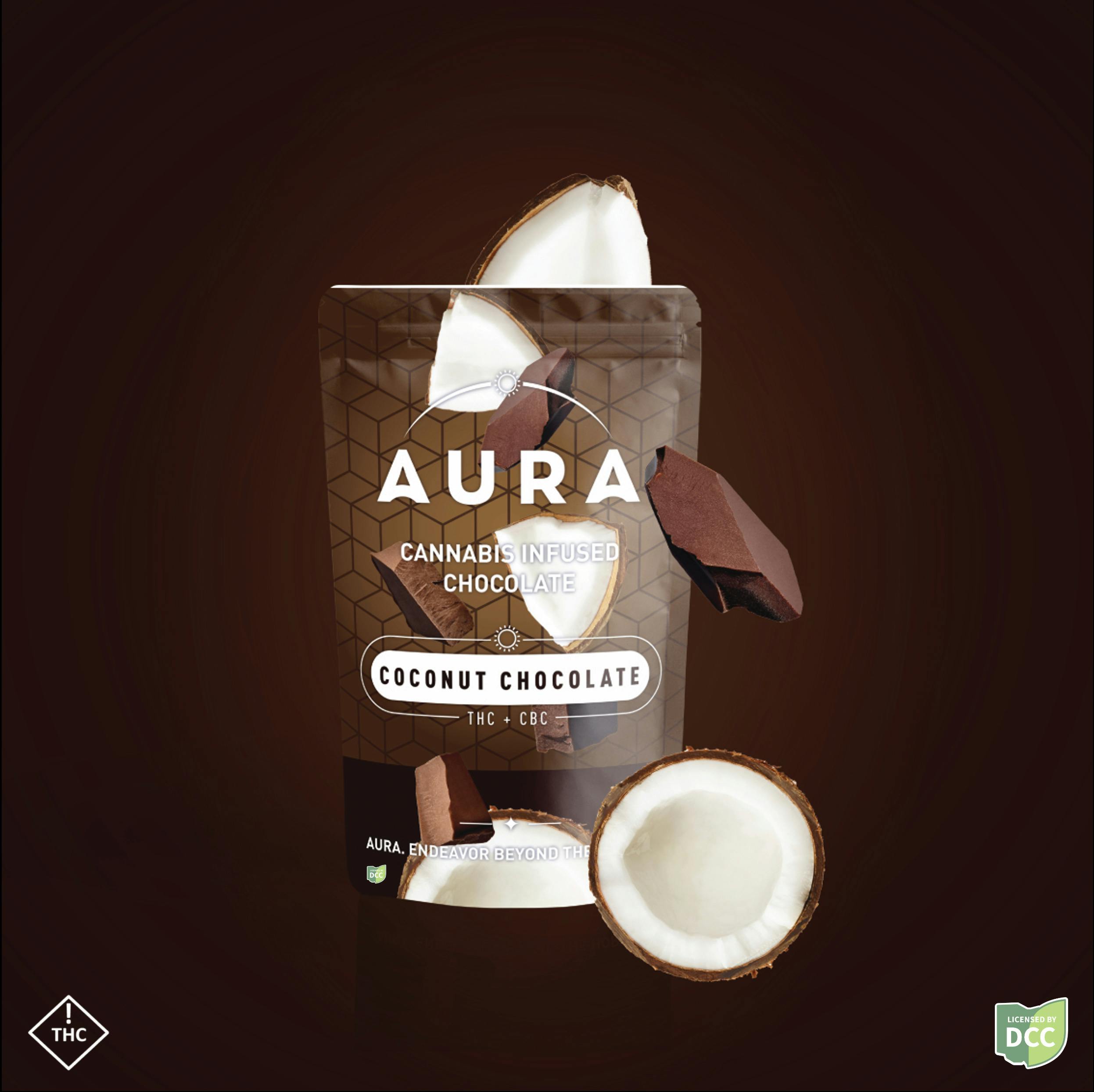 Aura - Coconut Chocolate + CBG - 10ct - 110mg MED