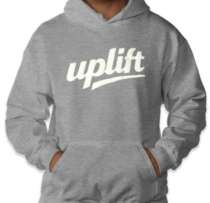 UpLift - Simple Hoodie - Grey/White