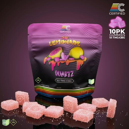 Certified Cultivators - Pink Lemonade 1:1 CBG Quartz Gummies - 10ct