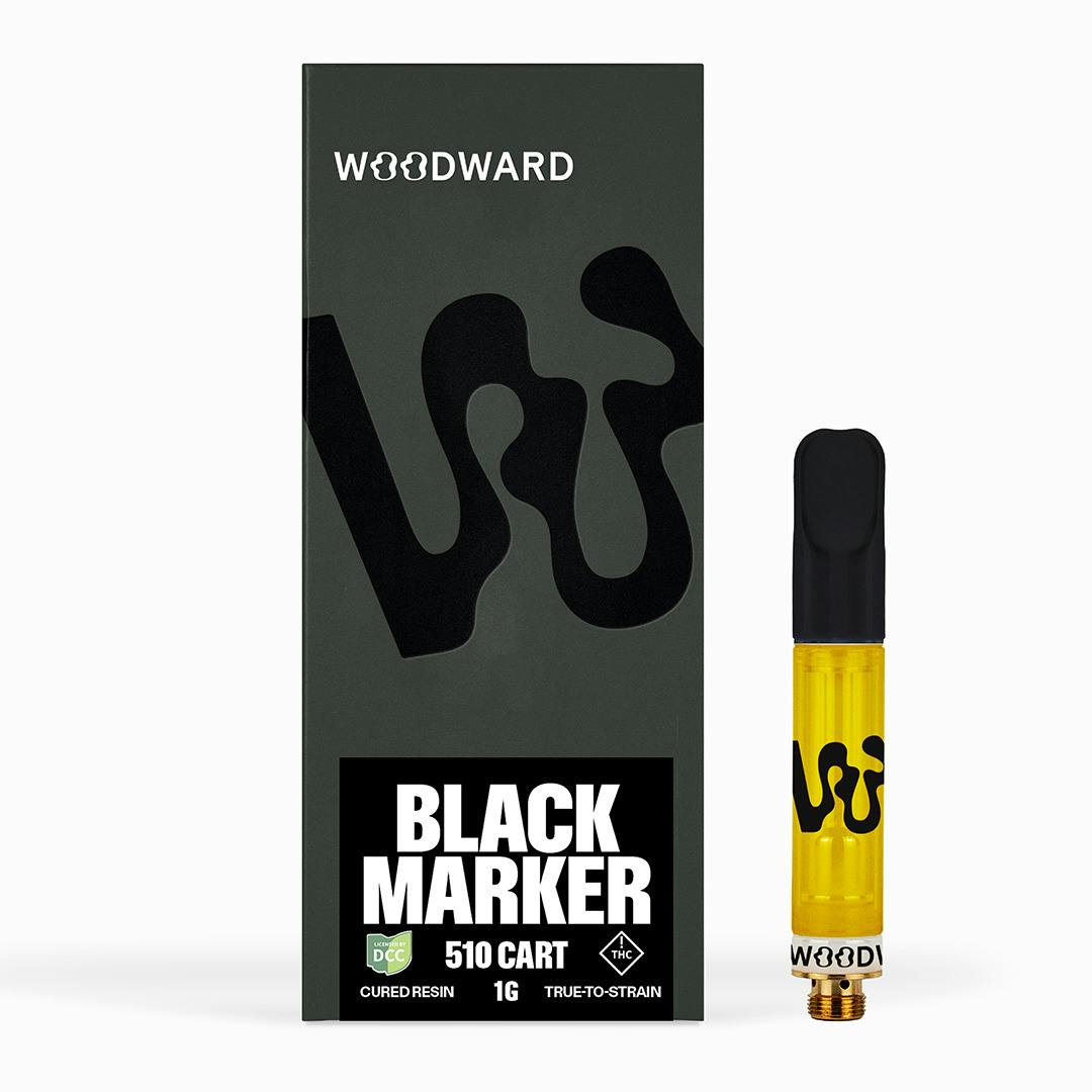 Woodward - Black Marker TTS Cured Resin Cart - 1g