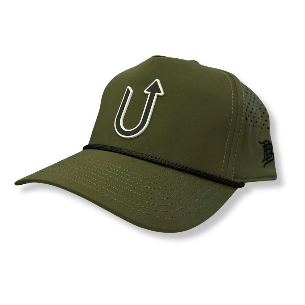 Branded Bills - UpLift U 5 Panel With Rope - Loden Green/Black