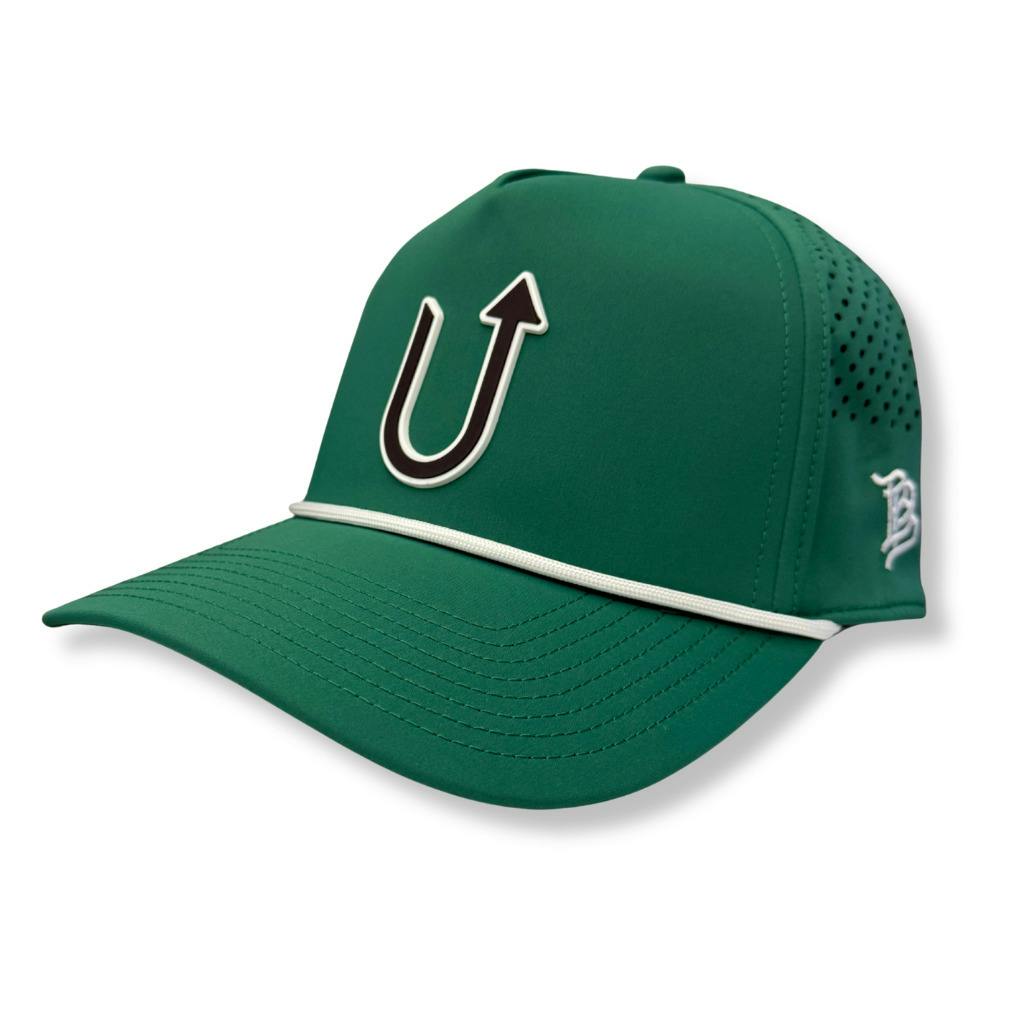 Branded Bills - UpLift U 5 Panel With Rope - Kelly Green/White