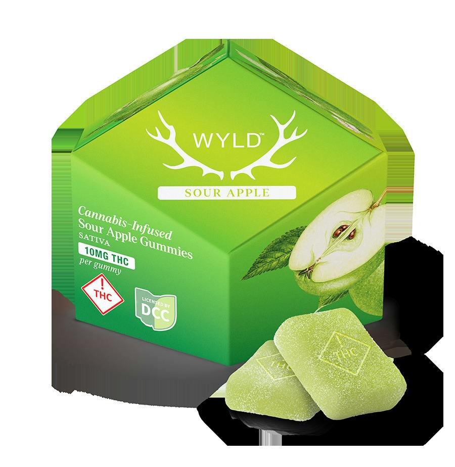 Wyld - Sour Apple Gummies - 10ct