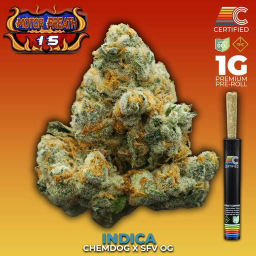 Certified Cultivators - Motorbreath #15 SSU Flower Pre-Roll - 1g - 1 Day