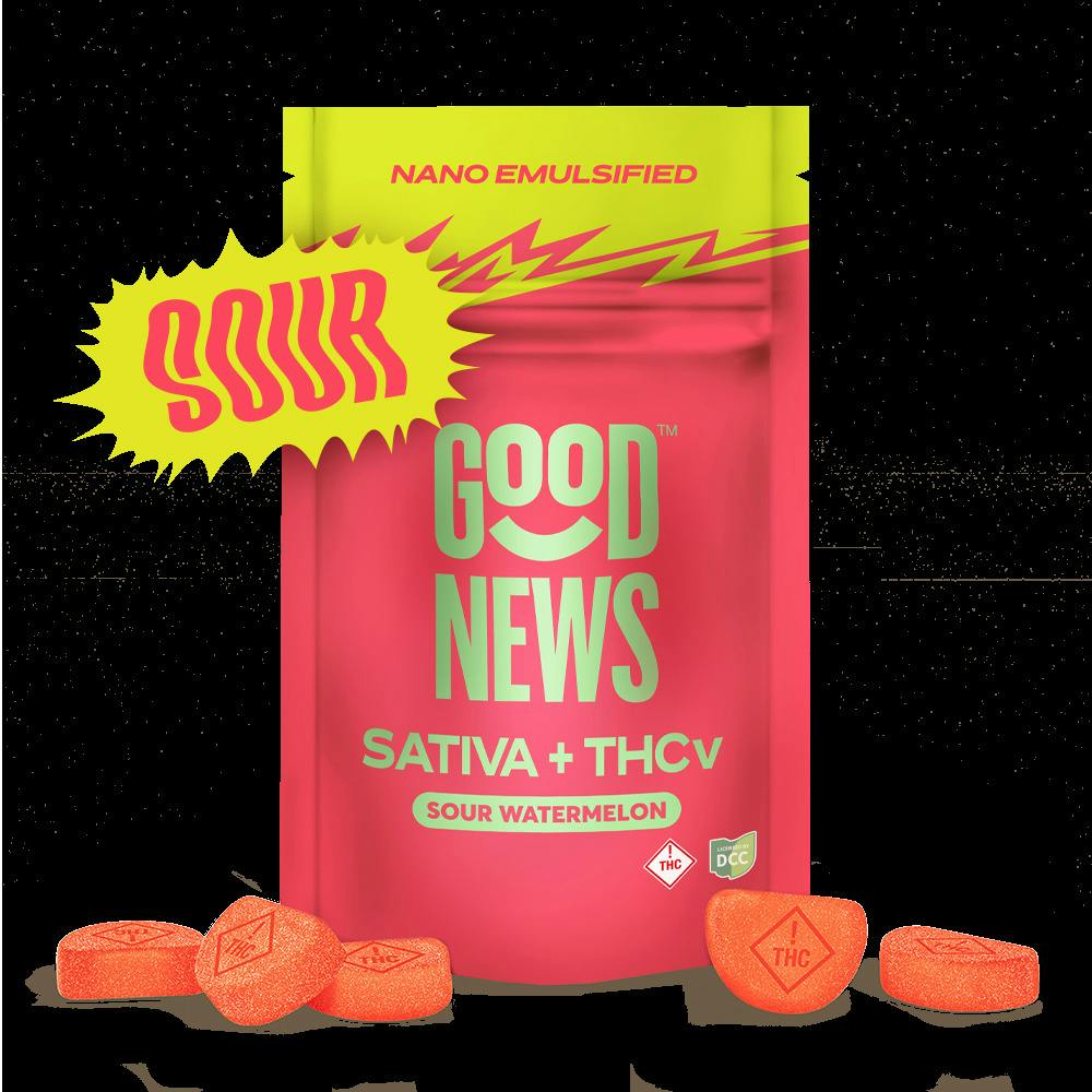 Good News - Sour Watermelon 2:1 THCV Gummies - 10ct