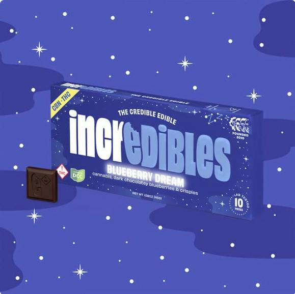 Incredibles - Blueberry Dream + CBN Chocolate Bar - 10ct
