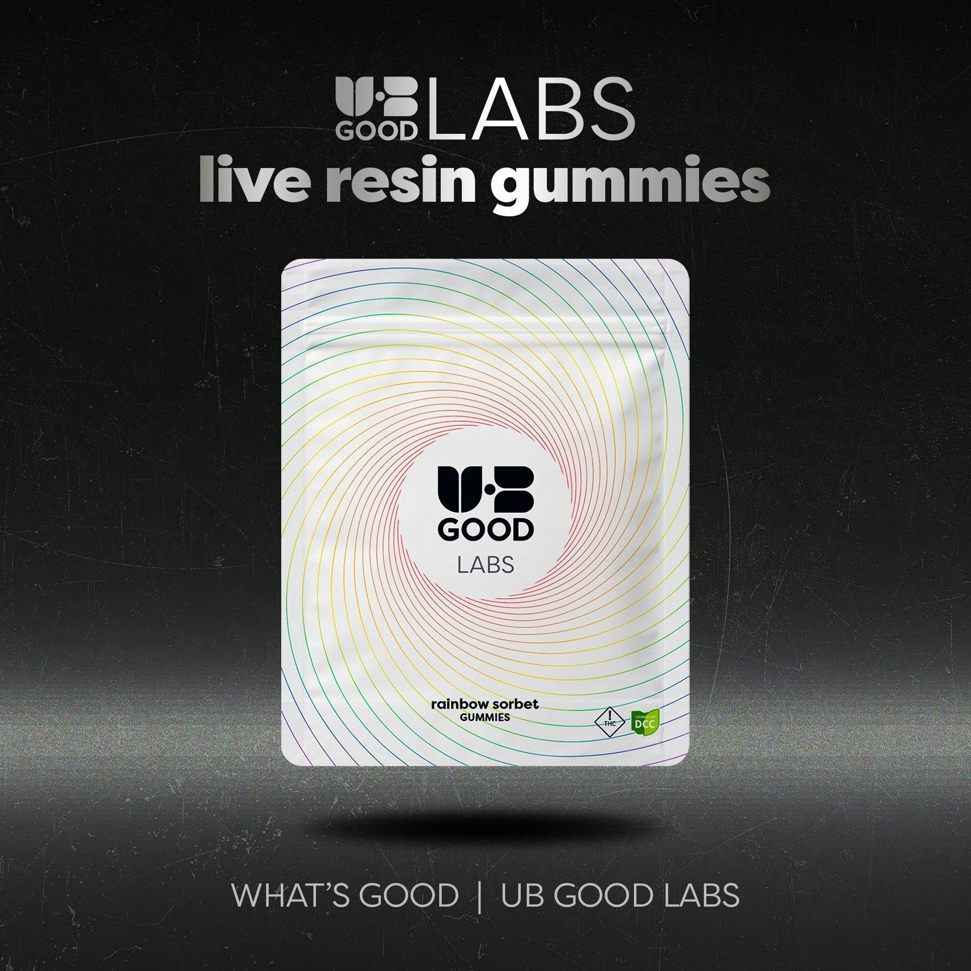 UB GOOD - Rainbow Sorbet Live Resin Gummies - 10ct