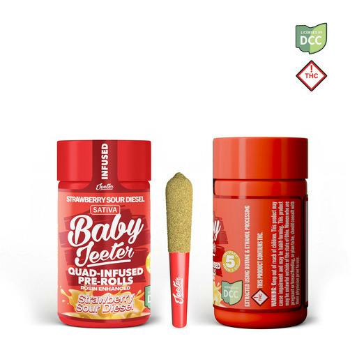 Jeeter - Strawberry Sour Diesel SSU Baby Quad Infused Pre-Roll - 5 Pack - 2.5g