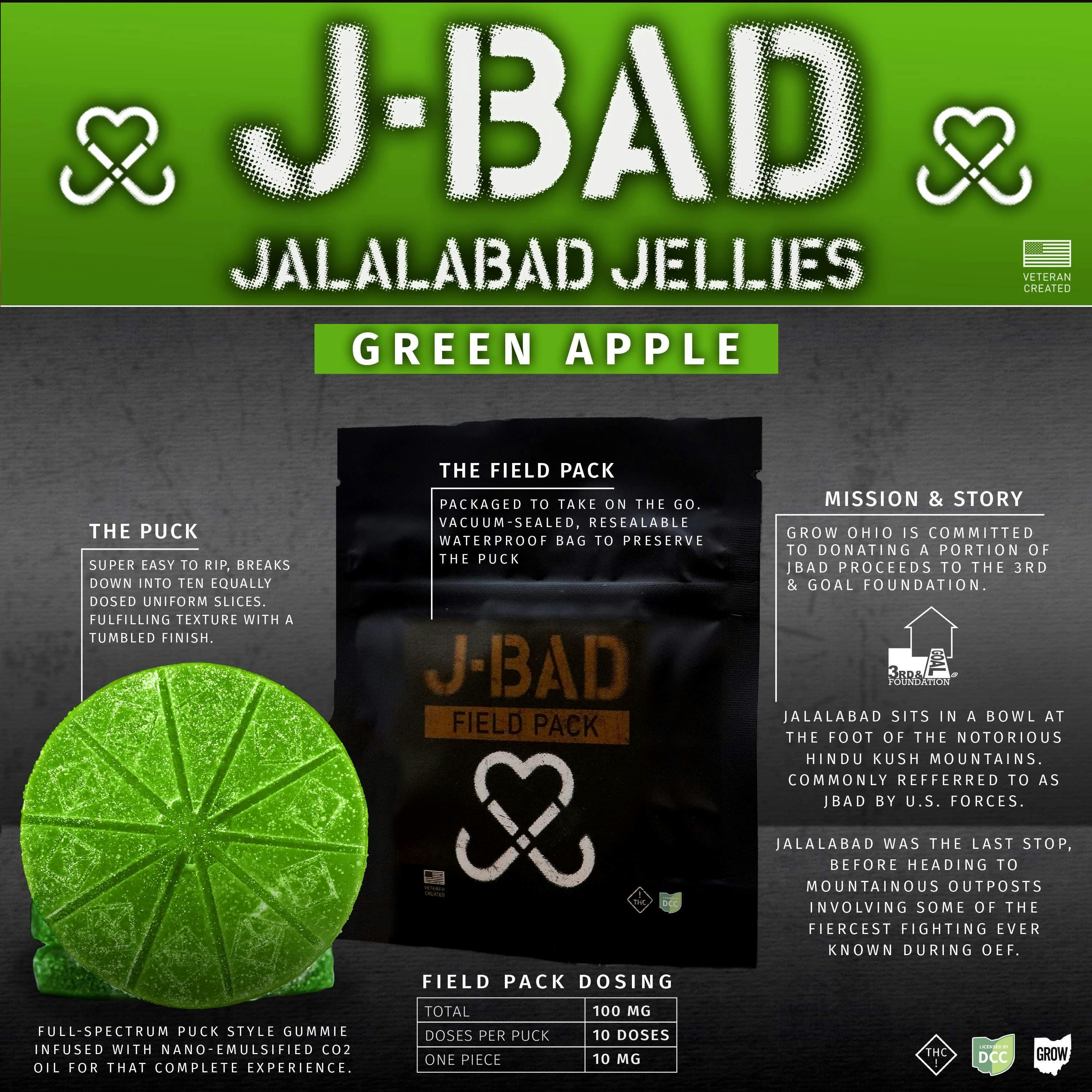 JBAD - Green Apple Field Pack Gummies - 10ct