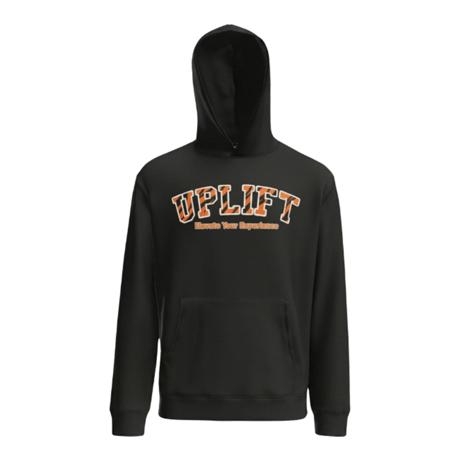 UpLift - Orange & Black Stripe Hoodie - Black