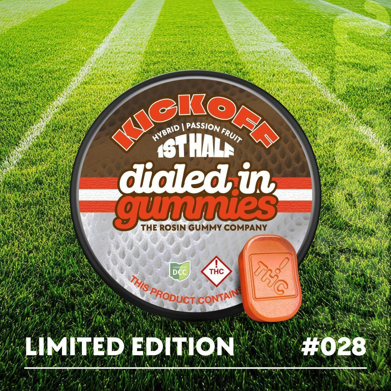 Dialed In - Kickoff 1st Half Passion Fruit Hybrid Rosin Gummies - 10ct