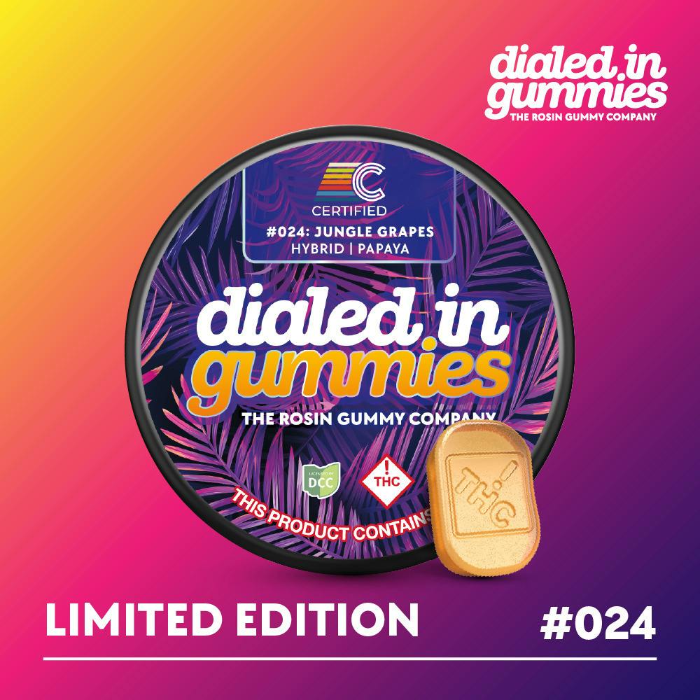 Dialed In - Jungle Grapes Papaya Hybrid Rosin Gummies - 10ct