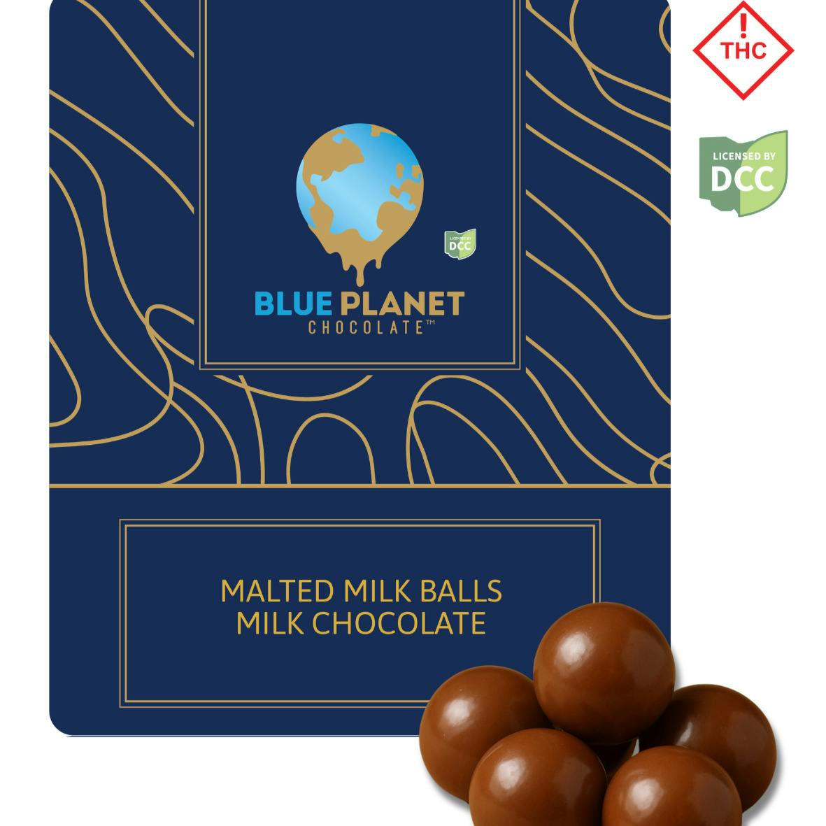 Blue Planet - Milk Chocolate Malt Balls - 10ct