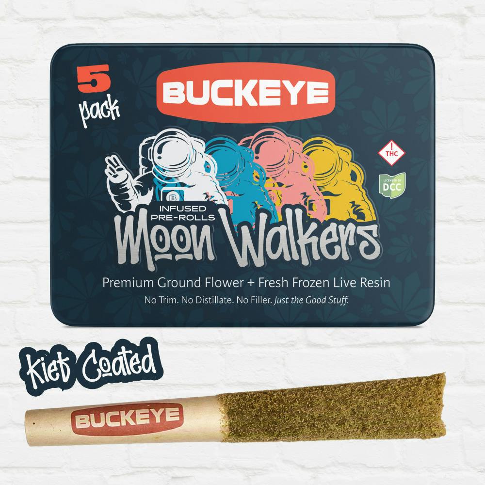 Buckeye Relief - Wingsuit SSU Live Resin Infused Kief Coated Pre-Roll - 5 Pack - 2.5g