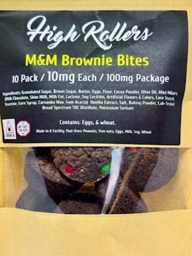 High Rollers - FRESH BAKED - Brownie Bites - 10mg / 100mg bag